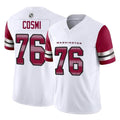 Jdoa W.Commanders #76 Sam Cosmi Player White Vapor F.U.S.E. Limited Home Game Stitched Jerseys