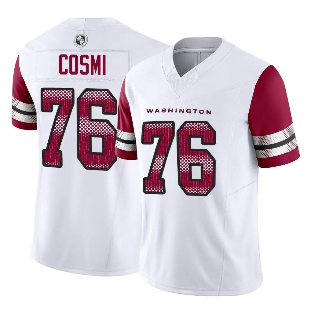 Jdoa W.Commanders #76 Sam Cosmi Player White Vapor F.U.S.E. Limited Home Game Stitched Jerseys
