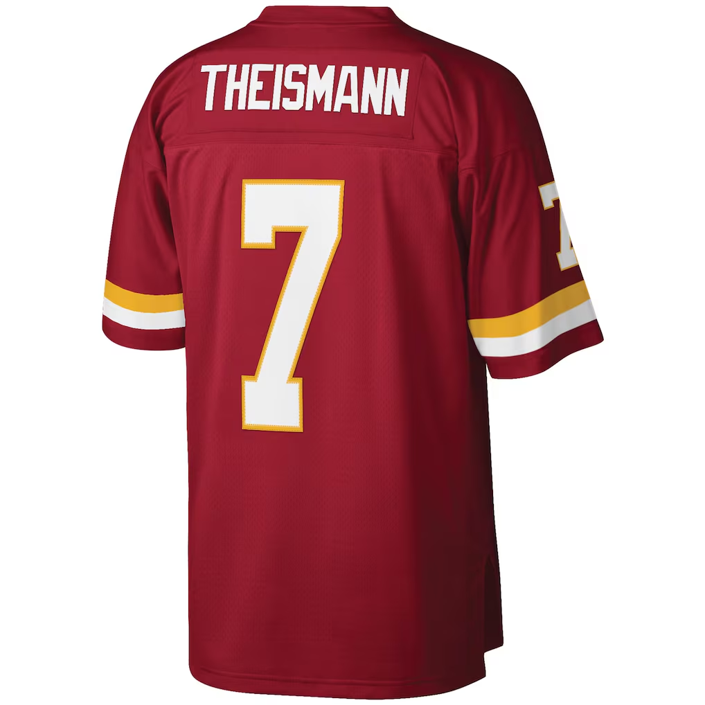 Jdoa W.Commanders #7 Joe Theismann Mitchell & Ness Burgundy Legacy Replica Stitched Puhic Jersey