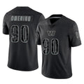 Jdoa W.Commanders #90 Charles Omenihu Player Black Limited Reflective Home Game Stitched Jerseys
