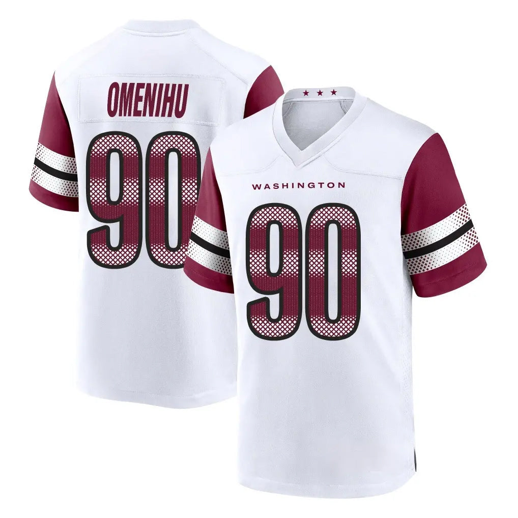 Jdoa W.Commanders #90 Charles Omenihu Player White Game Home Stitched Jerseys