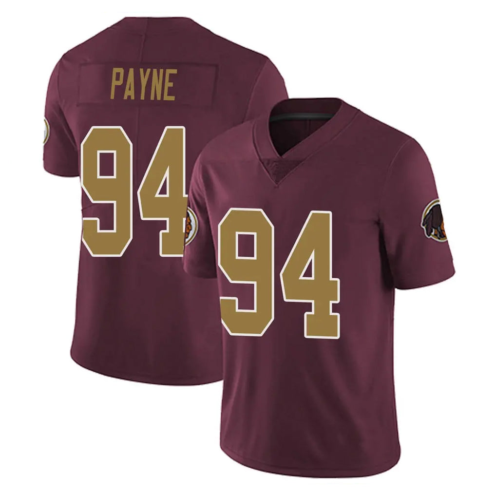 Jdoa W.Commanders #94 Daron Payne Player Burgundy Alternate Vapor Untouchable Home Game Stitched Jerseys