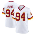 Jdoa W.Commanders #94 Daron Payne Player White Home Game Stitched Jerseys