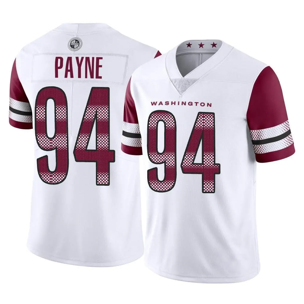 Jdoa W.Commanders #94 Daron Payne Player White Limited Vapor Home Game Stitched Jerseys