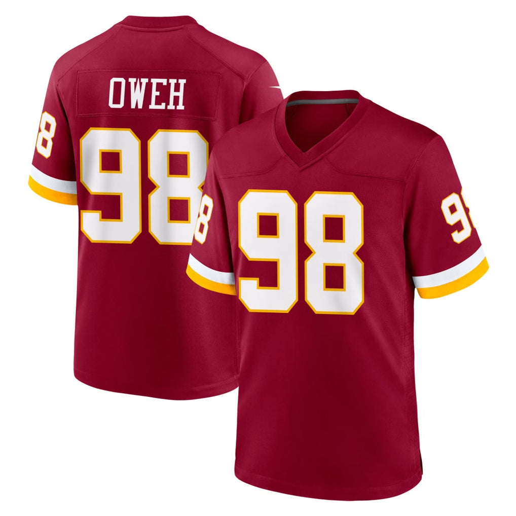 Jdoa W.Commanders #98 Odafe Oweh Player Burgundy Game Home Stitched Jerseys