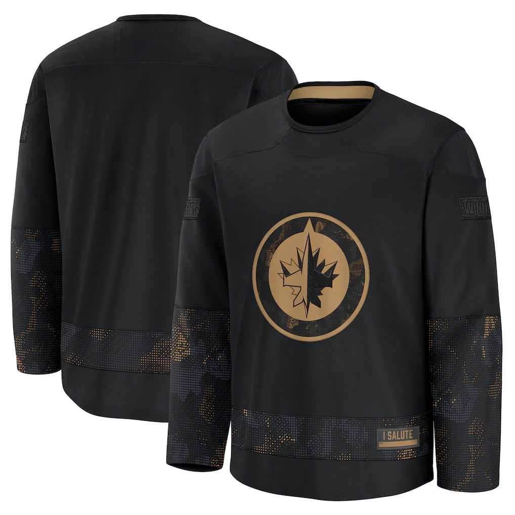 Jdoa W.Jets Black 2024 Military Appreciation Practice Jerseys