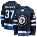 Jdoa W.Jets #37 Connor Hellebuyck Navy Breakaway Replica Jerseys
