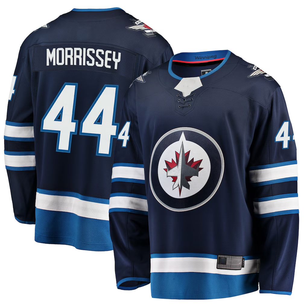 Jdoa W.Jets #44 Josh Morrissey Navy Breakaway Replica Jerseys