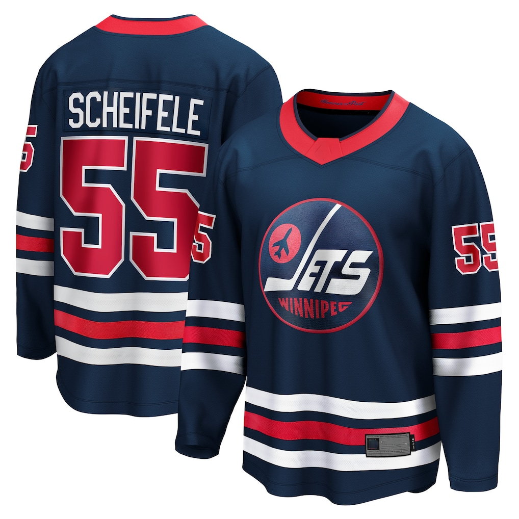 Jdoa W.Jets #55 Mark Scheifele Navy Breakaway Jerseys