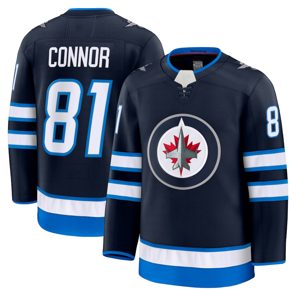 Jdoa W.Jets #81 Kyle Connor Navy Home Premium Jerseys