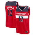 Jdoa W.Wizards #12 Tre Johnson III Red 2025  Draft First Round Pick Fast Break Replica Jerseys - Icon Edition
