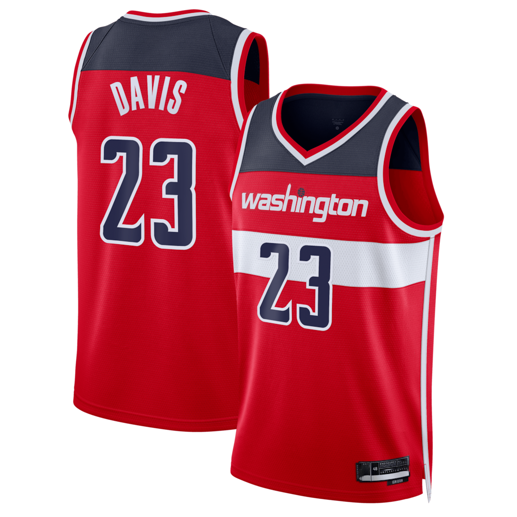 Jdoa W.Wizards #23 Anthony Davis Red Swingman Jerseys - Icon Edition