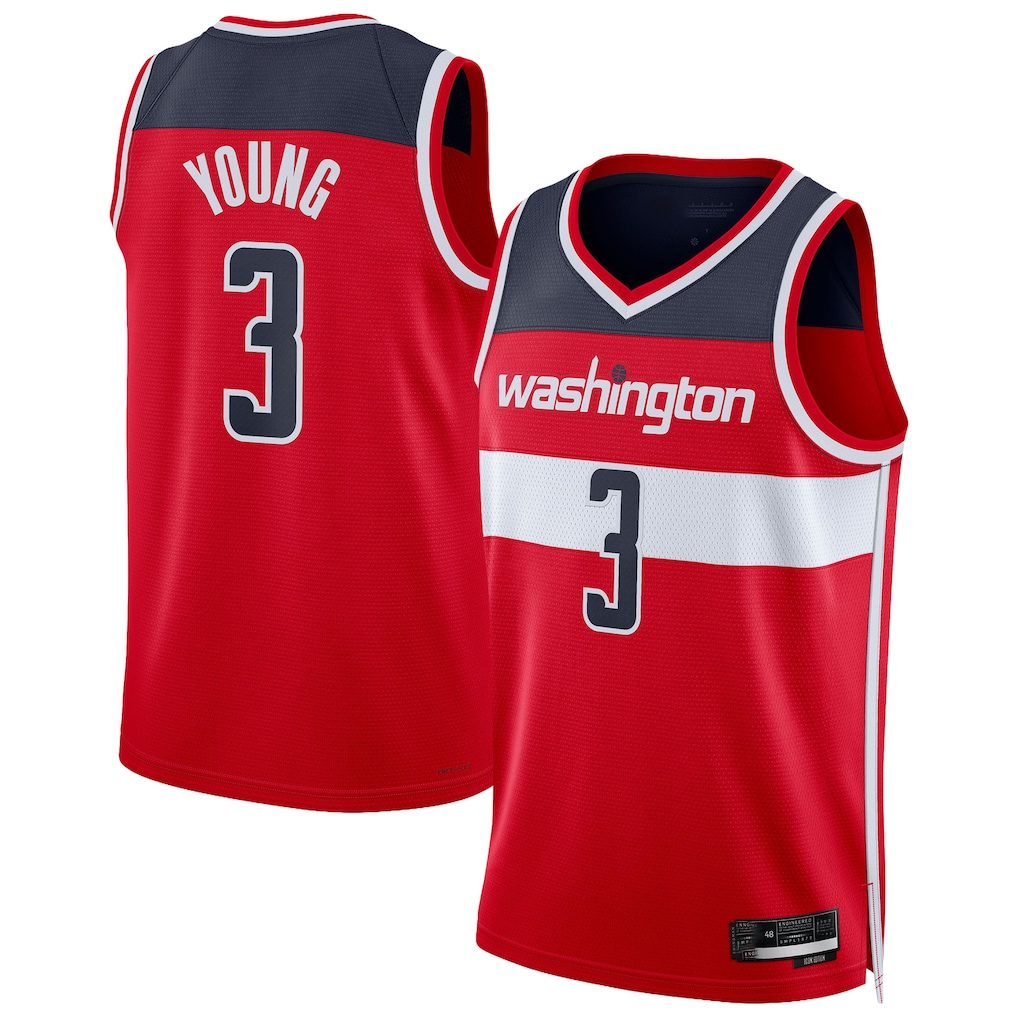 Jdoa W.Wizards #3 Trae Young Red Swingman Jerseys - Icon Edition
