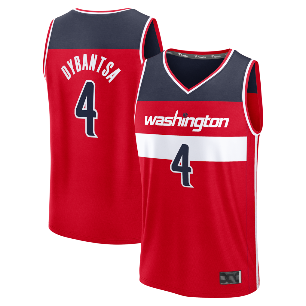 Jdoa W.Wizards #4 AJ Dybantsa Red 2026 Draft First Round Pick Fast Break Jersey s- Icon Edition