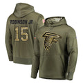 A.Falcons #15 Brian Robinson Player Olive Salute to Service Hoodies Jdoa Stitched Jerseys