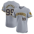 M.Brewers #99 Gary Sanchez Player Gray Home Limited Elite Jdoa Stitched Jerseys