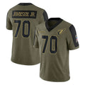 A.Cardinals #70 Paris Johnson Jr. Player Olive Salute To Service Limited Game Jdoa Stitched Jerseys