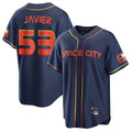 H.Astros #53 Cristian Javier Player Navy City Connect Home Game Jdoa Stitched Jerseys