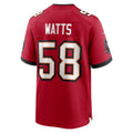 Jdoa TB.Buccaneers #58 Markees Watts Red Game Jersey