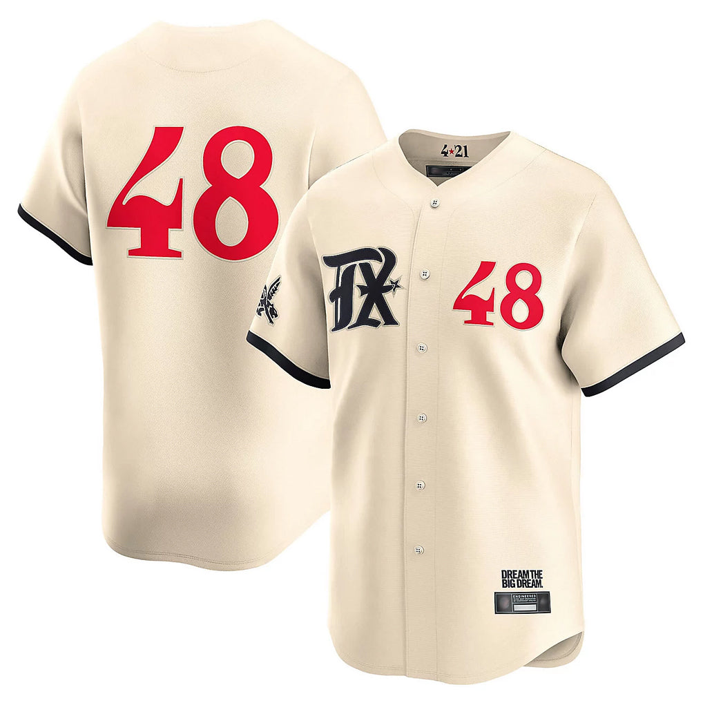 T.Rangers #48 Jacob deGrom Player Cream Limited City Connect Jdoa Stitched Jerseys