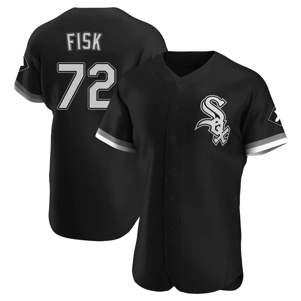 C.White Sox #72 Carlton Fisk Player Black Limited Elite Home Jdoa Stitched Jerseys
