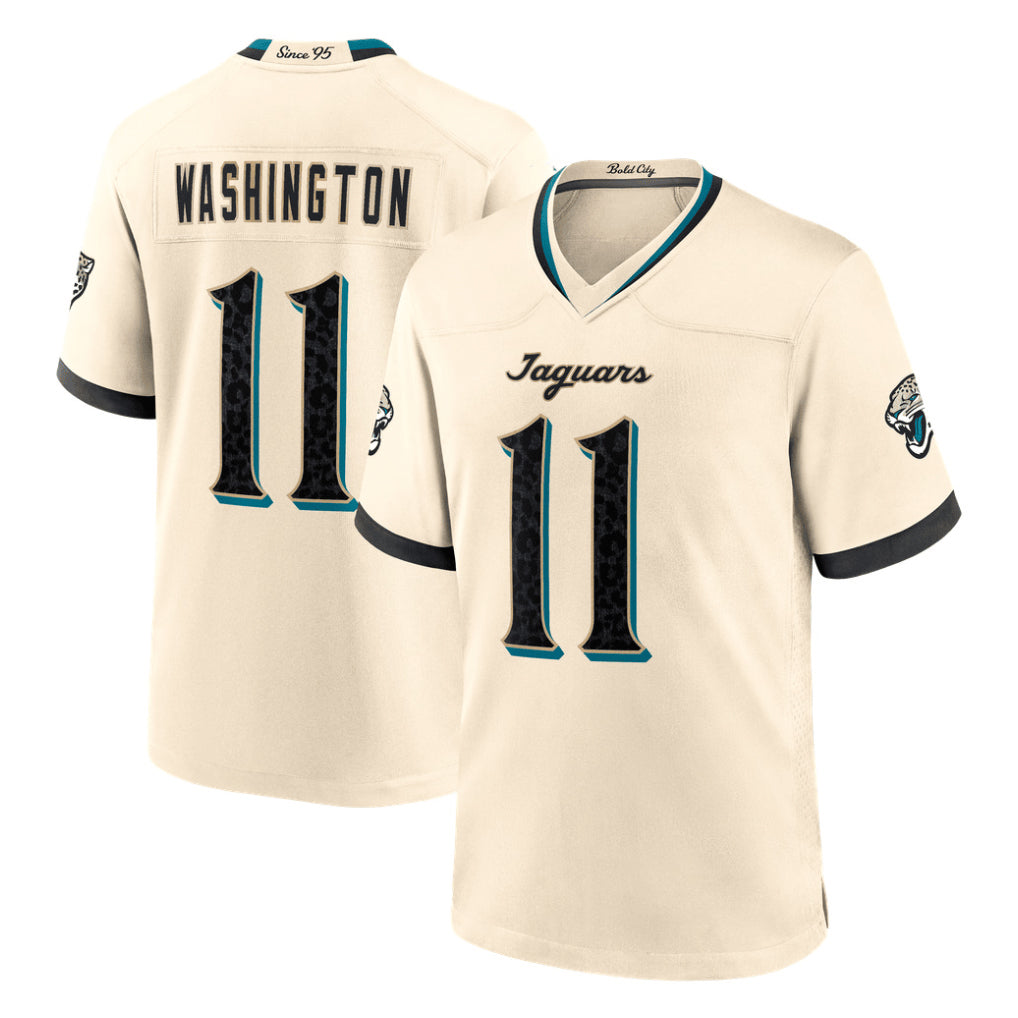 J.Jaguars #11 Parker Washington Player Natural 2026 Rivalries Collection Game Jdoa Stitched Jerseys