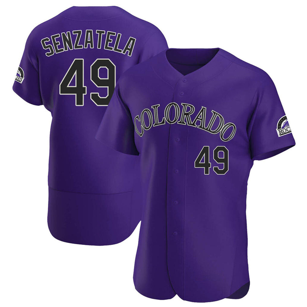 C.Rockies #49 Antonio Senzatela Player Purple Limited Elite Home Jdoa Stitched Jerseys