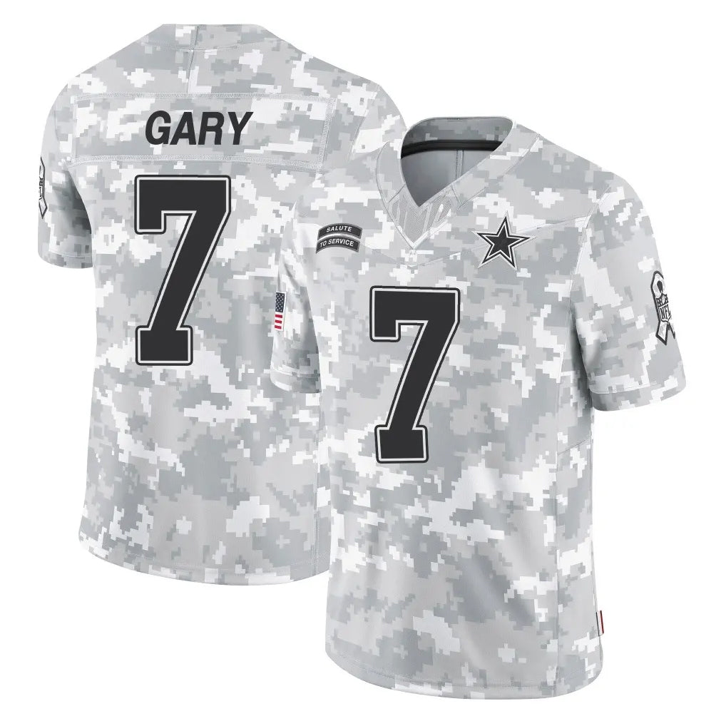 D.Cowboys #7 Rashan Gary Player Arctic Camo Salute to Service Limited Home Game Jdoa Stitched Jerseys