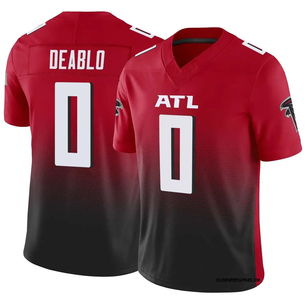 A.Falcons #0 Divine Deablo Player Red Vapor F.U.S.E. Limited Home Game Jdoa Stitched Jerseys