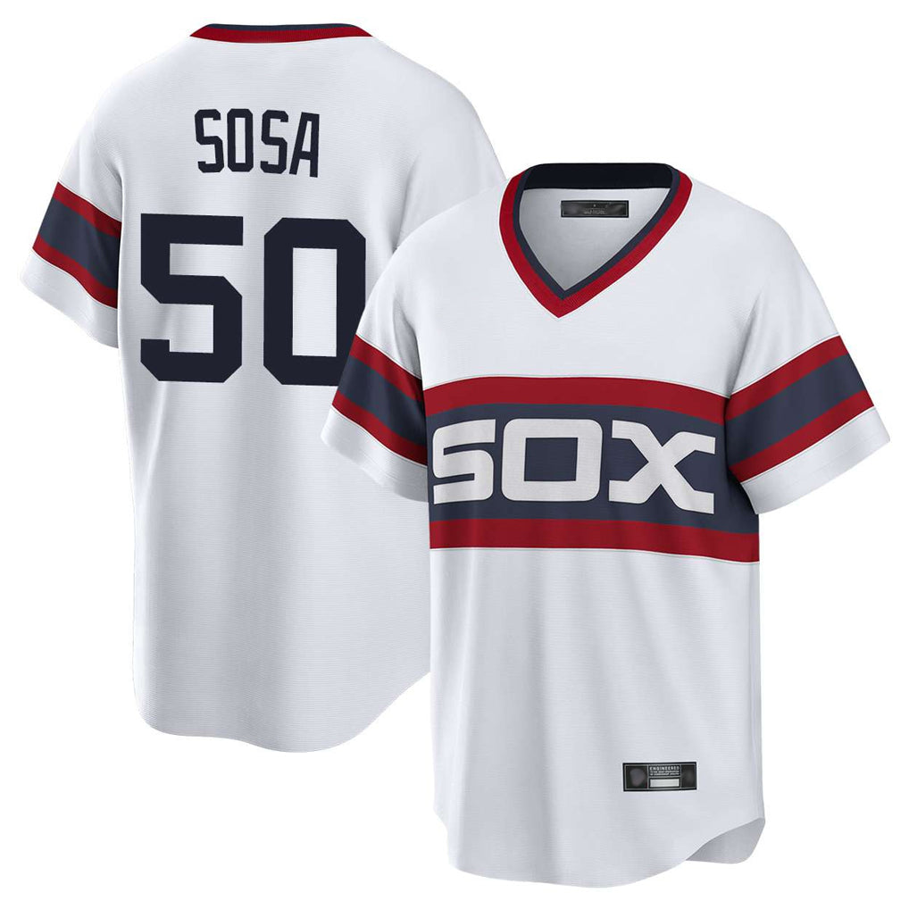 C.White Sox #50 Lenyn Sosa Player White T-shirt Home Game Jdoa Stitched Jerseys