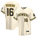 M.Brewers #16 Blake Perkins Player Cream Home Limited Jdoa Stitched Jerseys