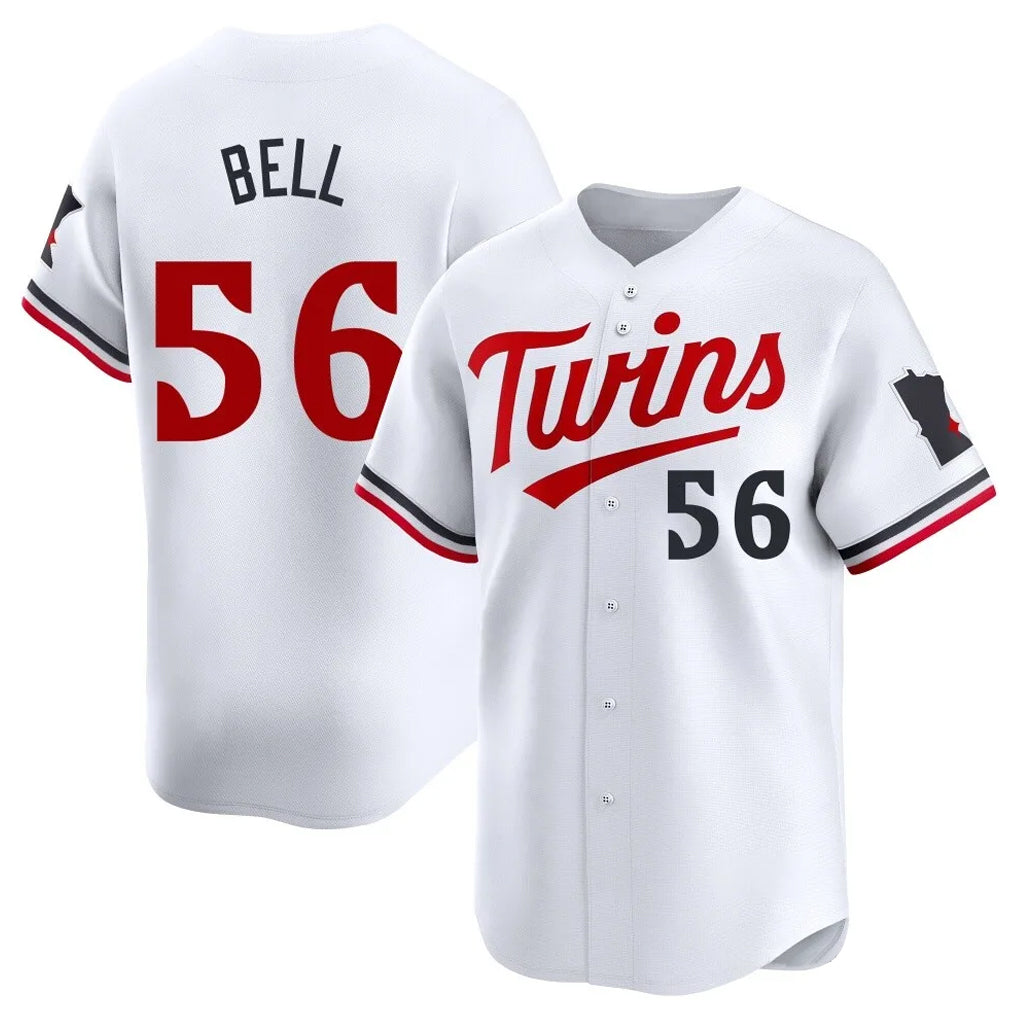 M.Twins #56 Josh Bell Player White Home Limited Jdoa Stitched Jerseys