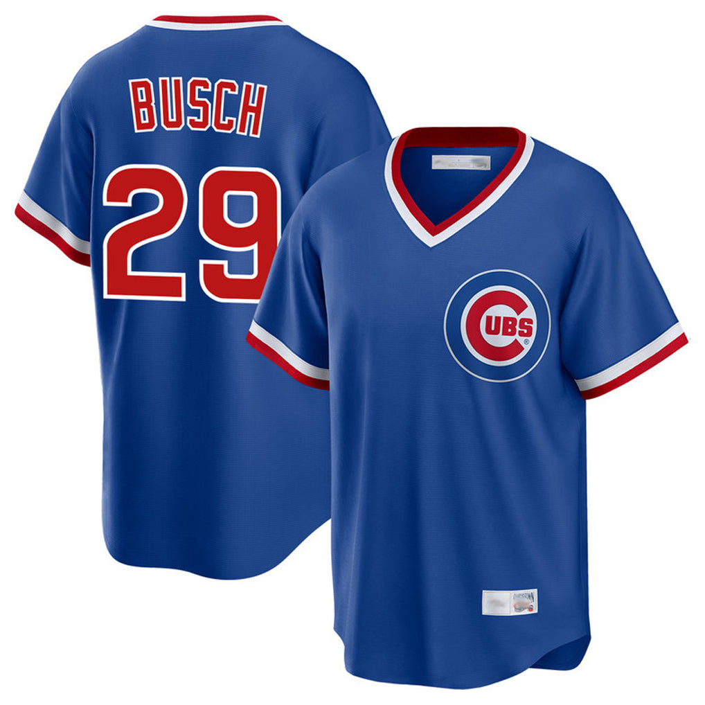 C.Cubs #29 Michael Busch Player Royal T-shirt Cooperstown Collection Limited Jdoa Stitched Jerseys