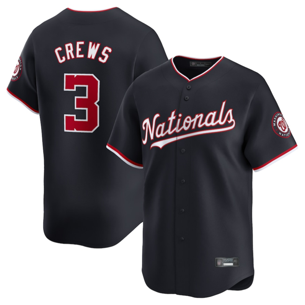 W.Nationals #3 Dylan Crews Player Navy Limited Jdoa Jdoa Stitched Jerseys