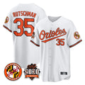 B.Orioles #35 Adley Rutschman Player White 30th Anniversary of 2131 Home Game Jdoa Stitched Jerseys