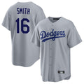 LA.Dodgers #16 Will Smith Player Gray Game Jdoa Stitched Jerseys
