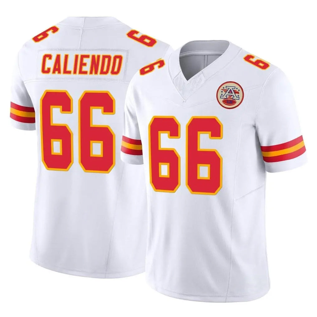 KC.Chiefs #66 Mike Caliendo Player White Limited Vapor F.U.S.E. Home Game Stitched Jerseys