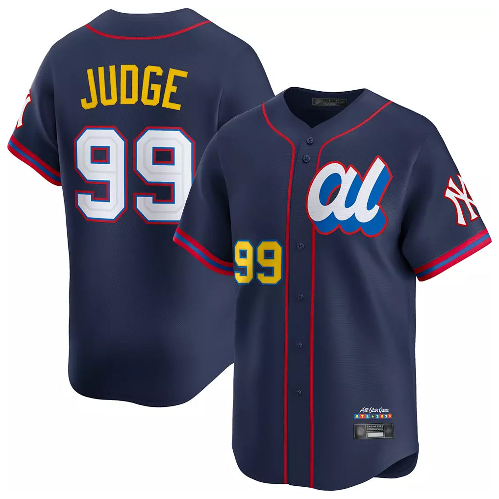 NY.Yankees #99 Aaron Judge Player Navy All Star Limited Home Jdoa Stitched Jerseys