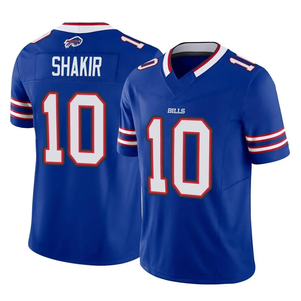 B.Bills #10 Khalil Shakir Player Royal Vapor F.U.S.E. Limited Home Game Jdoa Stitched Jerseys