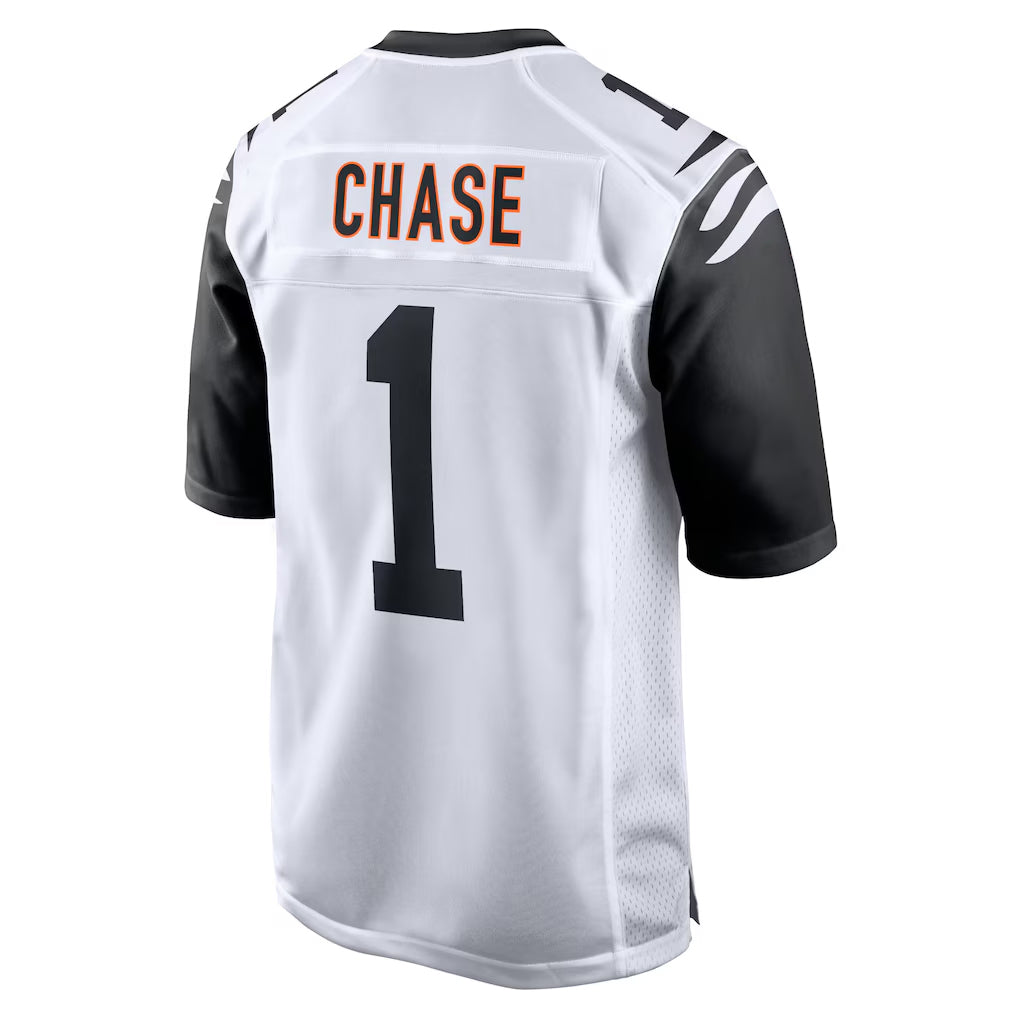 C.Bengals #1 Ja'Marr Chase Player White Alternate Home Game Jdoa Stitched Jerseys