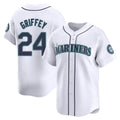 S.Mariners #24 Ken Griffey Jr Player White Home Limited Jdoa Stitched Jerseys