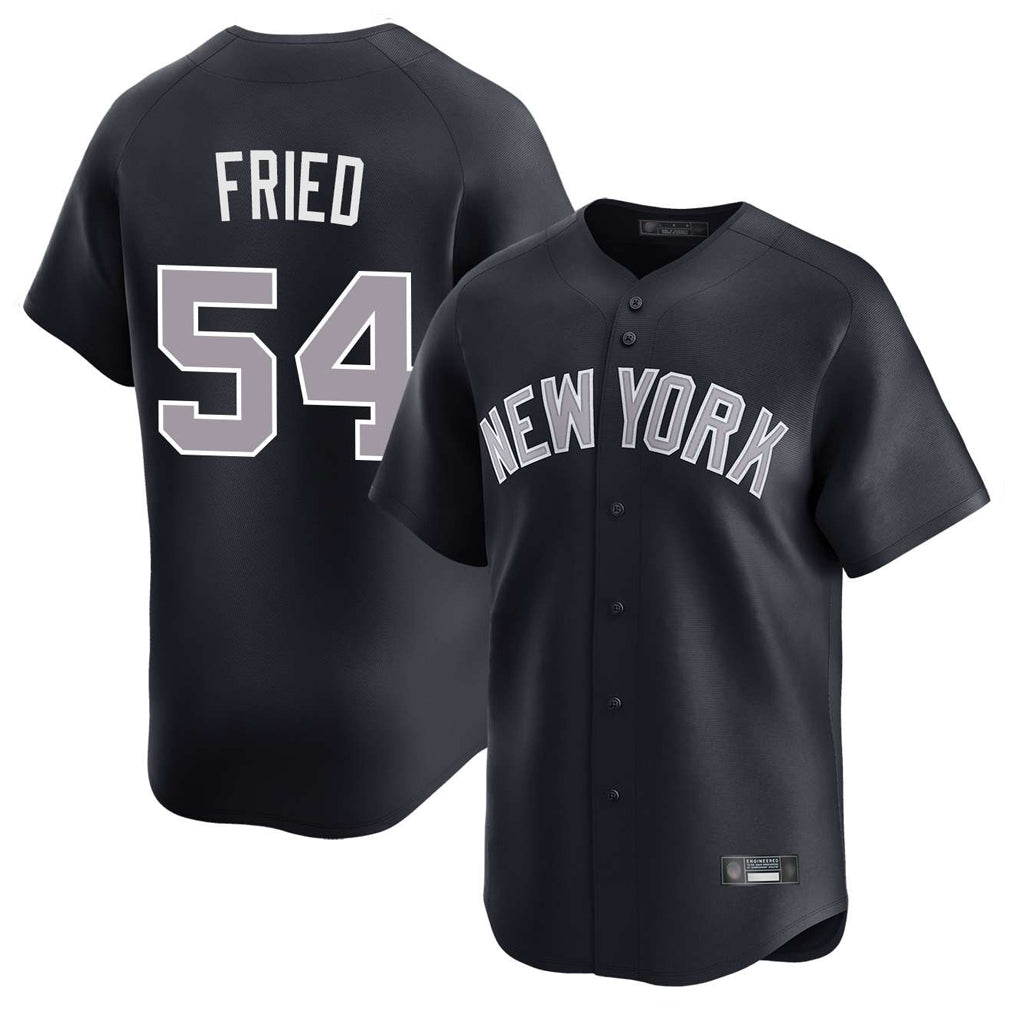 NY.Yankees #54 Max Fried Player Navy Limited Home Jdoa Stitched Jerseys