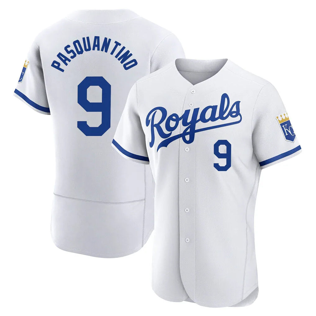 KC.Royals #9 Vinnie Pasquantino Player White Limited Elite Home Game Jdoa Stitched Jerseys
