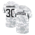 C.Panthers #30 Chuba Hubbard Player Arctic Camo Salute to Service T-Shirt Hoodies Jdoa Stitched Jerseys