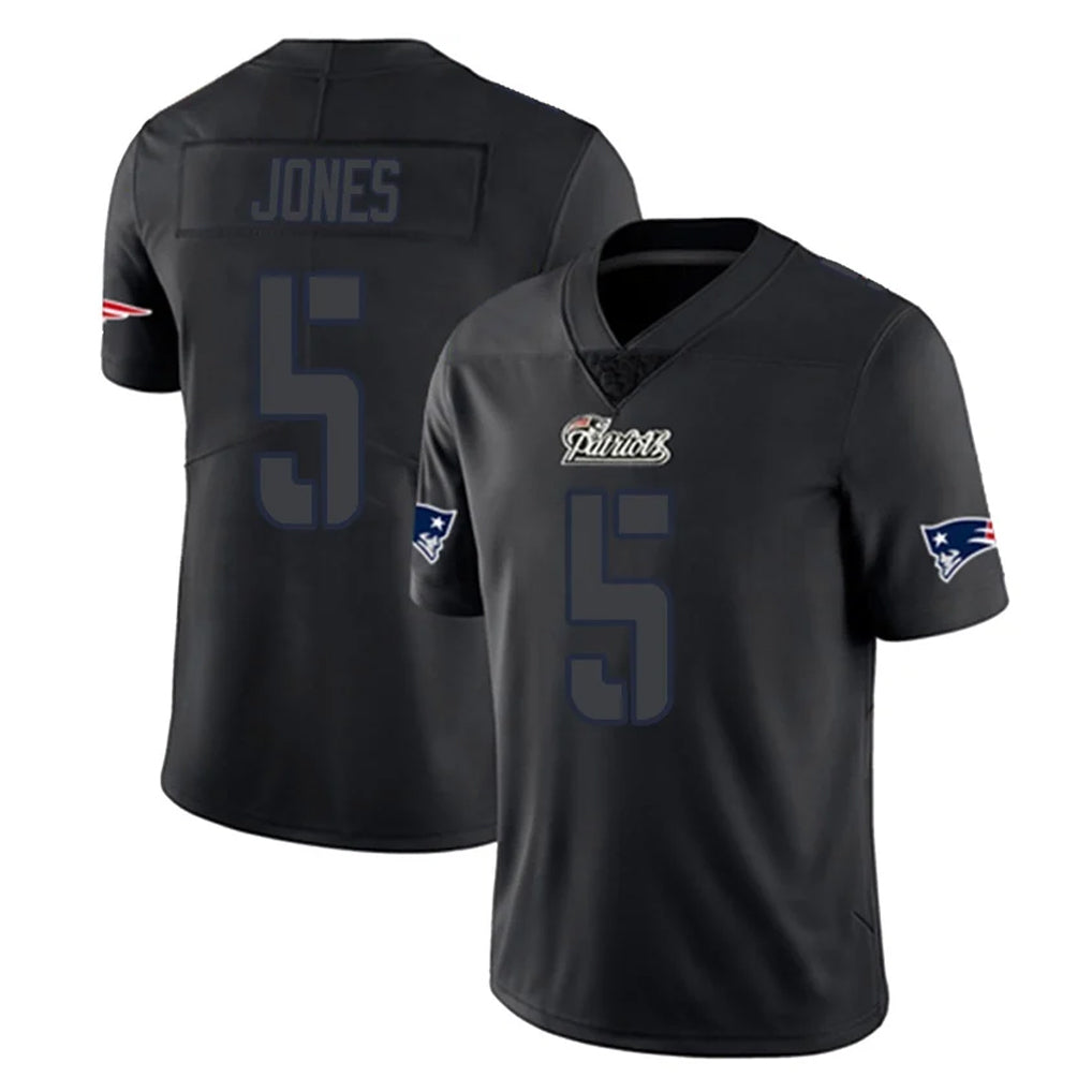 NE.Patriots #5 Dre'Mont Jones Player Black Impact LImited Home Game Jdoa Stitched Jerseys