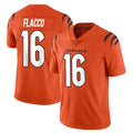 C.Bengals #16 Joe Flacco Player Orange Vapor Untouchable Limited Home Game Jdoa Stitched Jerseys