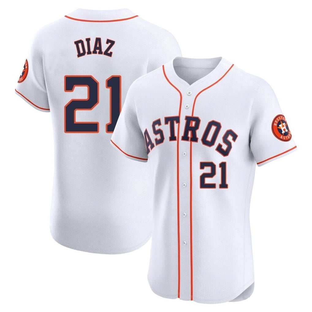 H.Astros #21 Yainer Diaz Player White Limited Elite Home Jdoa Stitched Jerseys