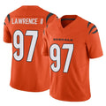 C.Bengals #97 Dexter Lawrence II Player Orange Vapor F.U.S.E. Limited Home Game Jdoa Stitched Jerseys