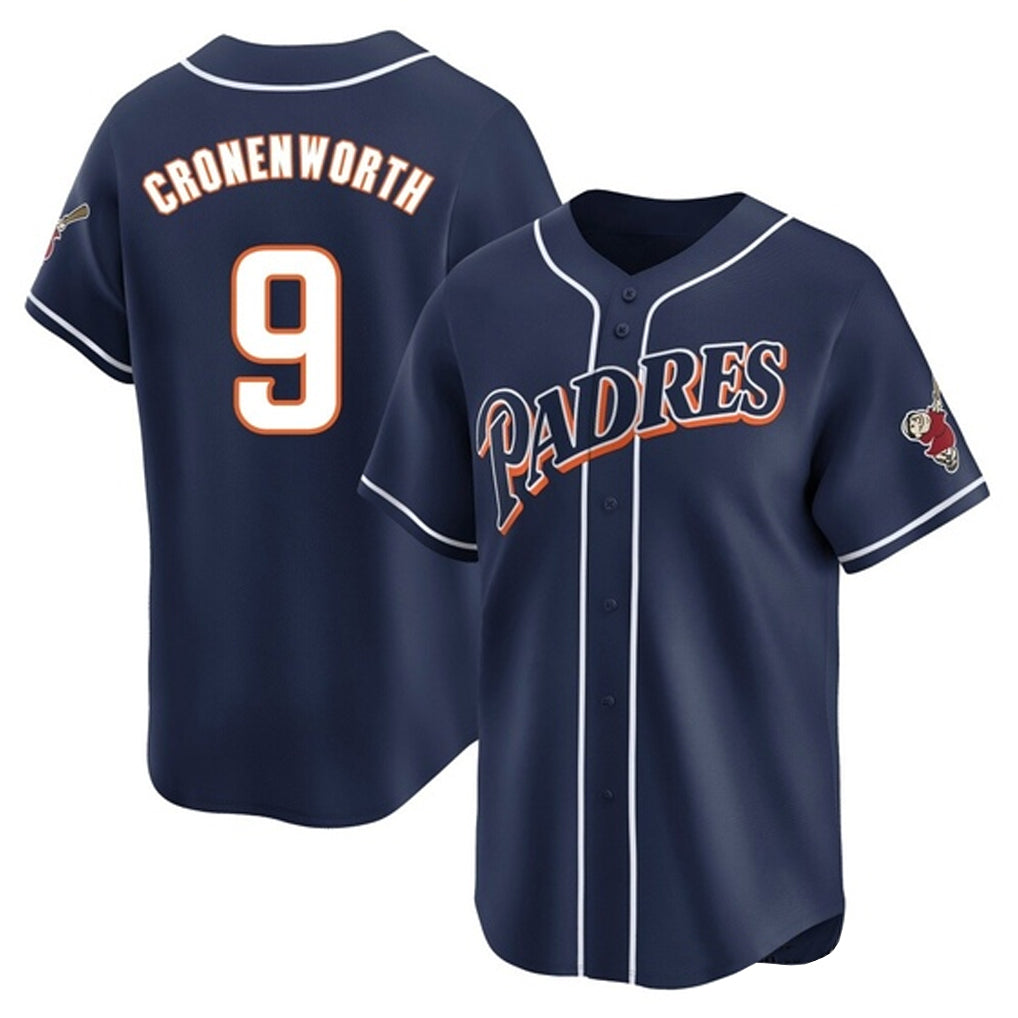 S.Diego Padres #9 Jake Cronenworth Player Navy Cooperstown Collection Limited Home Jdoa Stitched Jerseys