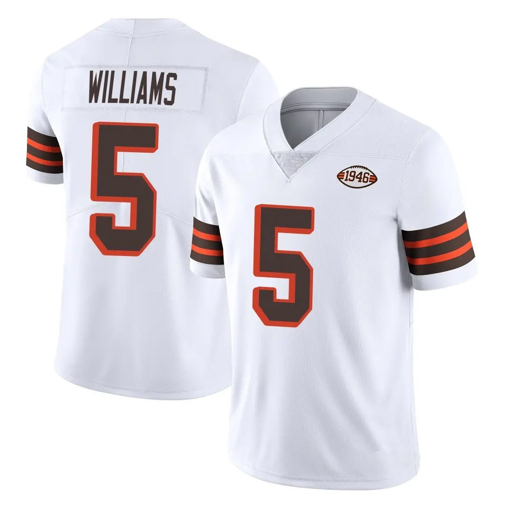 C.Browns #5 Quincy Williams Player White Limited  Vapor 1946 Collection Alternate Game Jdoa Stitched Jerseys